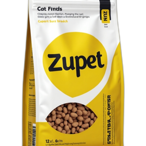 Bag of Cat food with a Cat